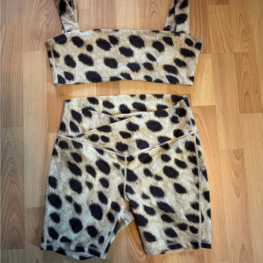 WeWoreWhat Leopard Print Set! Shorts and Bra
